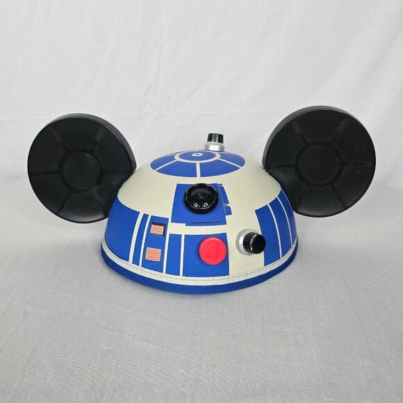 DISNEY Star Wars R2D2 Mickey Mouse Ears Hat with Chin Strap, One Size - Picture 1 of 16